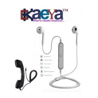 OkaeYa- S6 bluetooth wireless Sport Music Headset With Universal Classic Coco Phone Telephone Style Phone 3.5mm Handset 